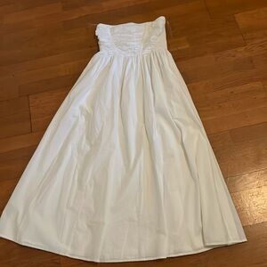 American Eagle Outfitters White Strapless Dress
